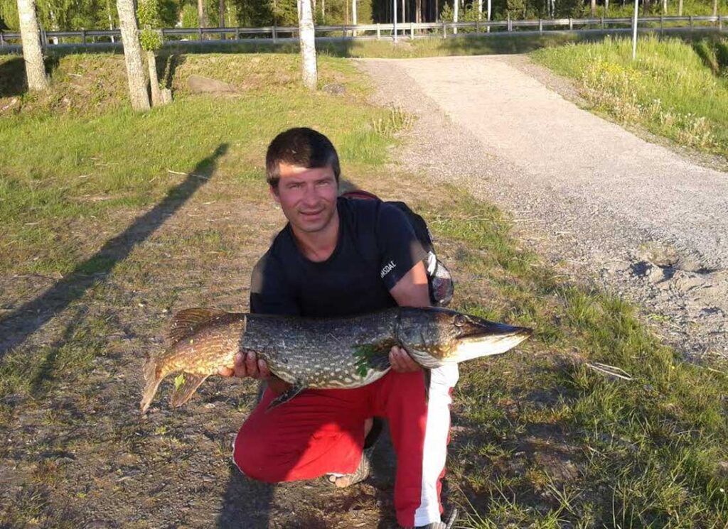 Gjeddefiske ved Sigernesjøen Camping utenfor Kongsvinger i Innlandet