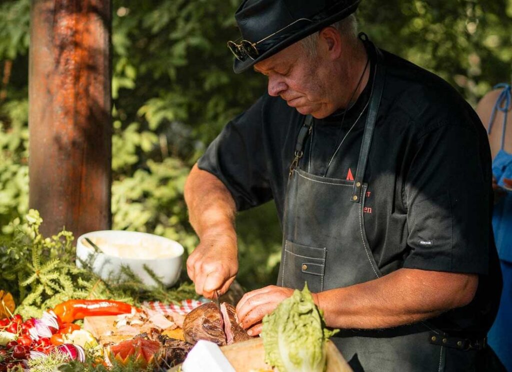 Noen ganger blir det servert fantastisk mat ved Sigernesjøen camping utenfor Kongsvinger