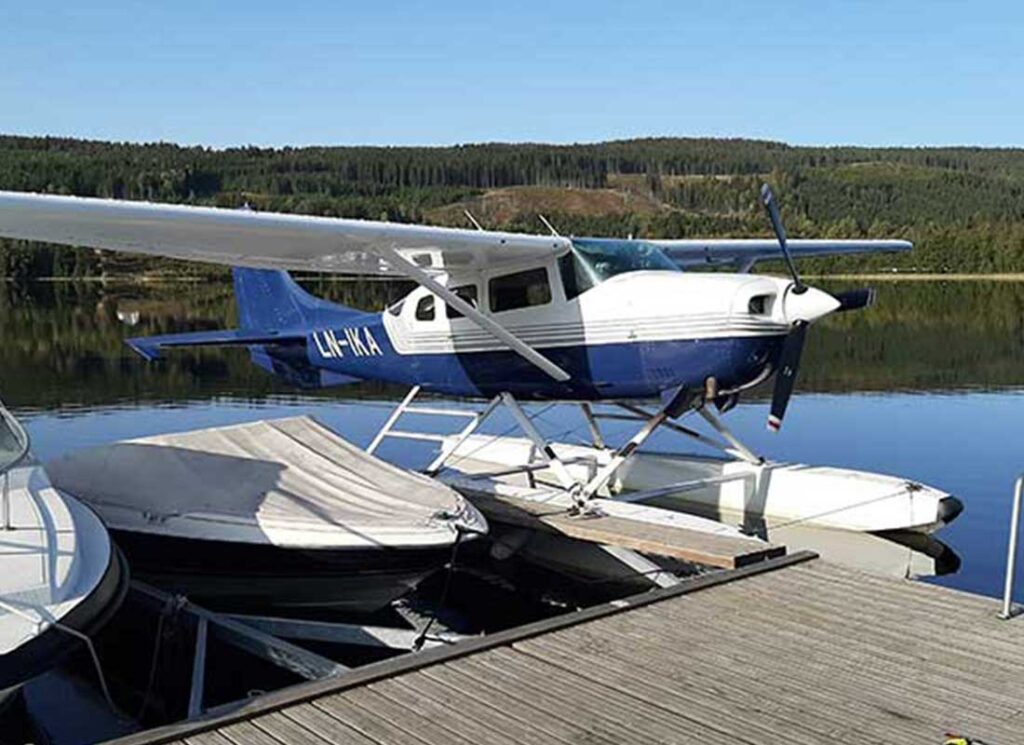 Sjøfly ved Sigernes Camping utenfor Kongsvinger